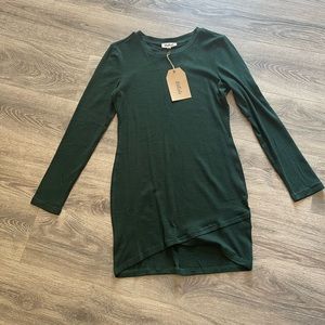 Vici Long Sleeve split hem dress